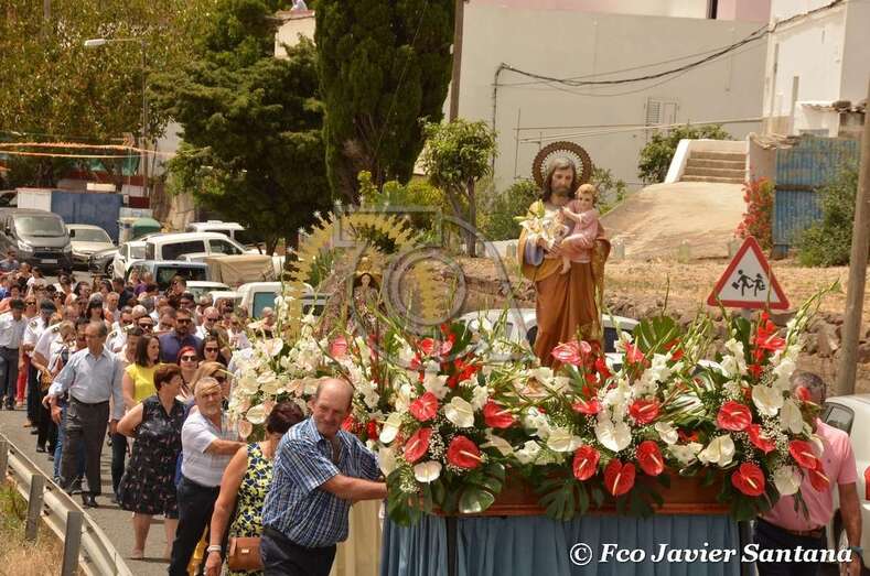 Imagen de la procesión religiosa en La Breña del pasado año (Foto Francisco Javier Santana)